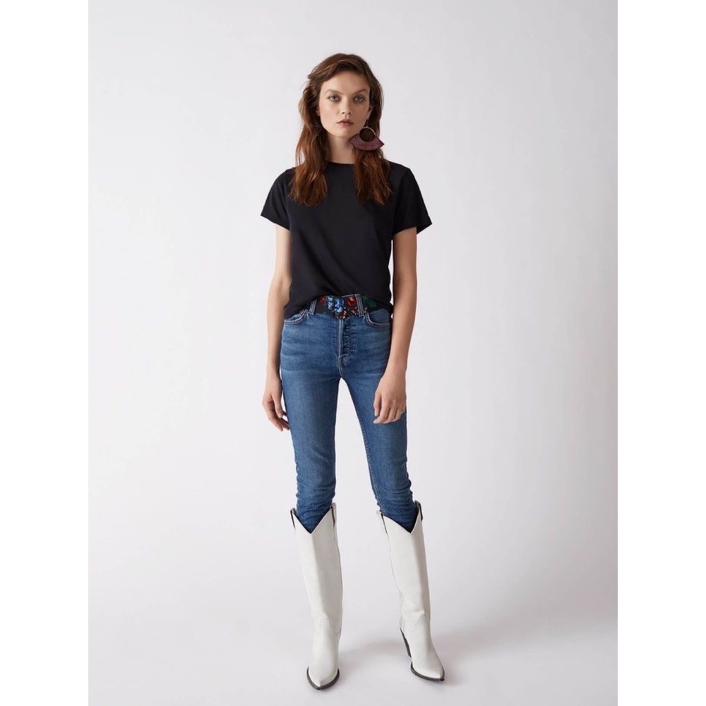 Re/Done | High Rise Ankle Crop Jeans